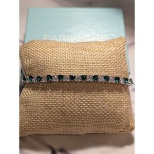 Park Lane Green And Clear Crystal Bracelet With Extender NIB